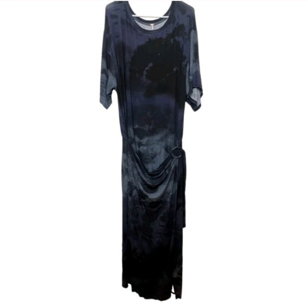 Free People Alyssa‎ Wrap Dress In Night Sky Knit Tie Dye Print Classic Womens S